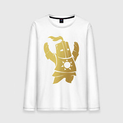 Лонгслив хлопковый мужской Praise the Sun!, цвет: белый