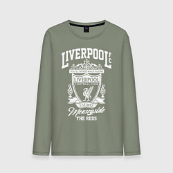Лонгслив хлопковый мужской Liverpool: Est 1892, цвет: авокадо