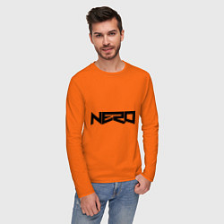 Лонгслив хлопковый мужской Nero цвета оранжевый — фото 2