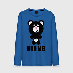 Лонгслив хлопковый мужской Hug me цвета синий — фото 1
