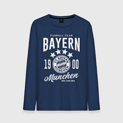 Лонгслив хлопковый мужской Bayern Munchen 1900, цвет: тёмно-синий
