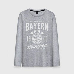 Лонгслив хлопковый мужской Bayern Munchen 1900 цвета меланж — фото 1