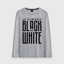 Лонгслив хлопковый мужской Juventus: Black & White, цвет: меланж