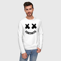 Лонгслив хлопковый мужской FORTNITE x MARSHMELLO, цвет: белый — фото 2