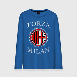 Лонгслив хлопковый мужской Forza Milan цвета синий — фото 1