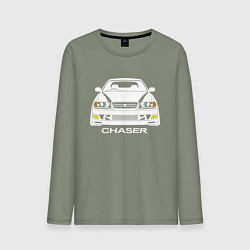 Лонгслив хлопковый мужской Toyota Chaser JZX100, цвет: авокадо