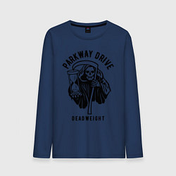 Лонгслив хлопковый мужской Parkway Drive: Deadweight цвета тёмно-синий — фото 1