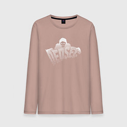 Лонгслив хлопковый мужской DED SEC, цвет: пыльно-розовый