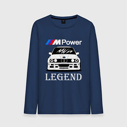 Лонгслив хлопковый мужской BMW M Power: Legend, цвет: тёмно-синий