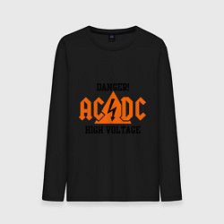 Лонгслив хлопковый мужской AC/DC: High Voltage, цвет: черный