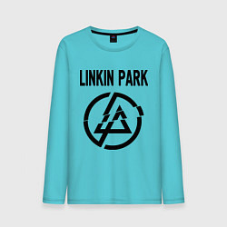 Лонгслив хлопковый мужской Linkin Park цвета бирюзовый — фото 1
