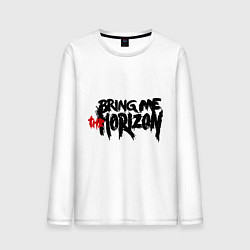 Лонгслив хлопковый мужской Bring me the horizon, цвет: белый