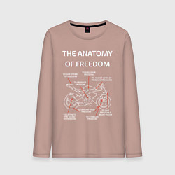 Лонгслив хлопковый мужской The Anatomy of Freedom, цвет: пыльно-розовый