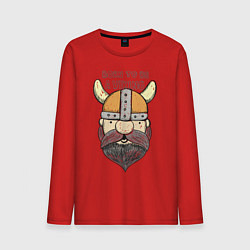 Лонгслив хлопковый мужской Born to be a Viking, цвет: красный