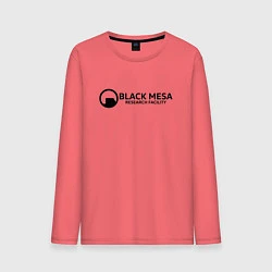 Лонгслив хлопковый мужской Black Mesa: Research Facility, цвет: коралловый