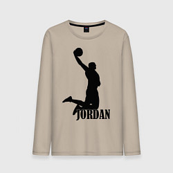 Лонгслив хлопковый мужской Jordan Basketball, цвет: миндальный