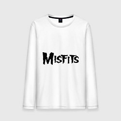 Лонгслив хлопковый мужской Misfits logo, цвет: белый