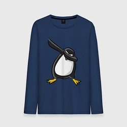 Лонгслив хлопковый мужской DAB Pinguin, цвет: тёмно-синий