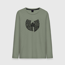 Лонгслив хлопковый мужской WU TANG CLAN, цвет: авокадо