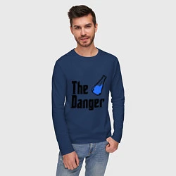 Лонгслив хлопковый мужской The Danger, цвет: тёмно-синий — фото 2