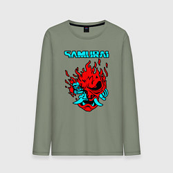 Лонгслив хлопковый мужской SAMURAI KEANU REEVES, цвет: авокадо