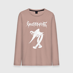 Лонгслив хлопковый мужской Ghostemane, цвет: пыльно-розовый