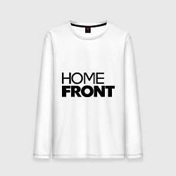 Лонгслив хлопковый мужской Home front, цвет: белый