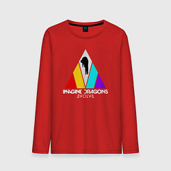 Лонгслив хлопковый мужской IMAGINE DRAGONS, цвет: красный