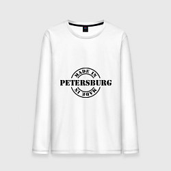 Лонгслив хлопковый мужской Made in Petersburg, цвет: белый