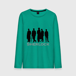 Лонгслив хлопковый мужской Sherlock Band цвета зеленый — фото 1