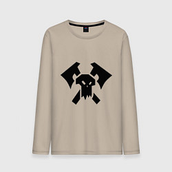 Лонгслив хлопковый мужской Орки (Orks), цвет: миндальный