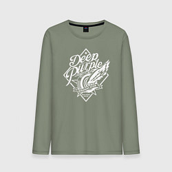Лонгслив хлопковый мужской Deep Purple: Machine Head, цвет: авокадо