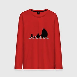 Лонгслив хлопковый мужской Totoro Beatles, цвет: красный