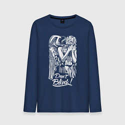 Лонгслив хлопковый мужской Don't Blink, Доктор Кто, цвет: тёмно-синий