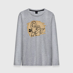 Лонгслив хлопковый мужской Stone punch, цвет: меланж