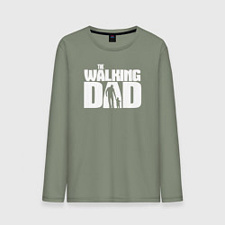 Лонгслив хлопковый мужской The walking dad, цвет: авокадо