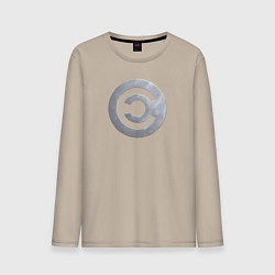 Лонгслив хлопковый мужской CALDARI, цвет: миндальный