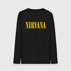 Лонгслив хлопковый мужской NIRVANA, цвет: черный