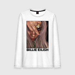 Лонгслив хлопковый мужской BILLIE EILISH, цвет: белый