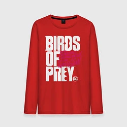Лонгслив хлопковый мужской Birds of Prey logo, цвет: красный