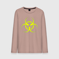 Лонгслив хлопковый мужской BIOHAZARD, цвет: пыльно-розовый
