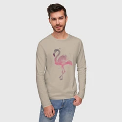 Лонгслив хлопковый мужской Flamingo, цвет: миндальный — фото 2