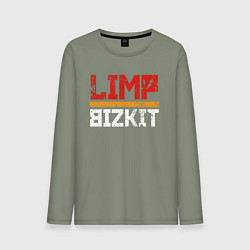 Лонгслив хлопковый мужской LIMP BIZKIT, цвет: авокадо