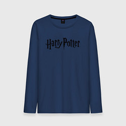 Лонгслив хлопковый мужской Harry Potter цвета тёмно-синий — фото 1