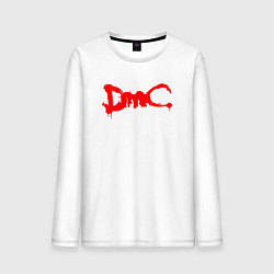 Лонгслив хлопковый мужской DMC НА СПИНЕ, цвет: белый