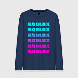 Лонгслив хлопковый мужской ROBLOX, цвет: тёмно-синий