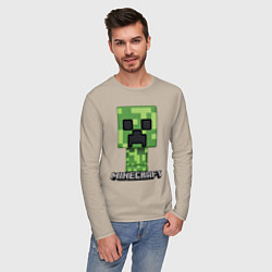 Лонгслив хлопковый мужской MINECRAFT, цвет: миндальный — фото 2
