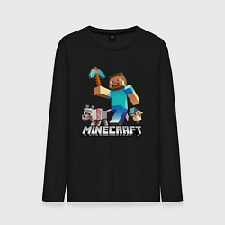 Лонгслив хлопковый мужской MINECRAFT, цвет: черный