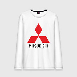 Лонгслив хлопковый мужской MITSUBISHI, цвет: белый