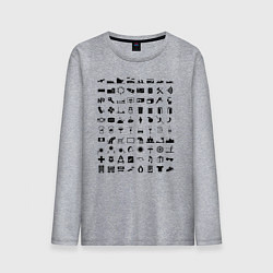 Лонгслив хлопковый мужской Путешественник вне рамок81, цвет: меланж